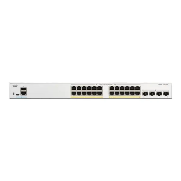 c1300-24p-4g cisco catalyst 1300 - switch - l2/l3 - fully managed - 24 x 10/100/1000 (poe+) + 4 x 10/100/1000/2500/5000/10000 sfp - rack-mountable