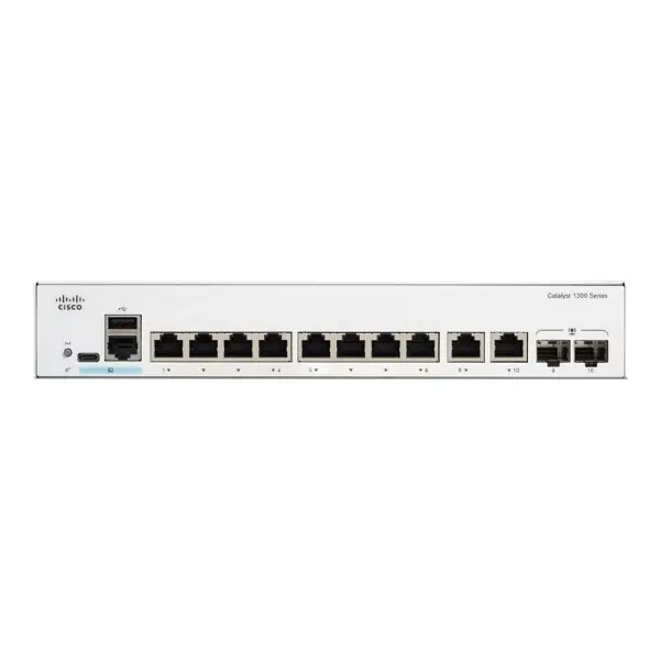c1300-8t-e-2g cisco catalyst 1300 - switch - l2/l3 - fully managed - 8 x 10/100/1000 + 2 x 10/100/1000/2500/5000/10000 sfp/rj-45 combo - rack-mountable
