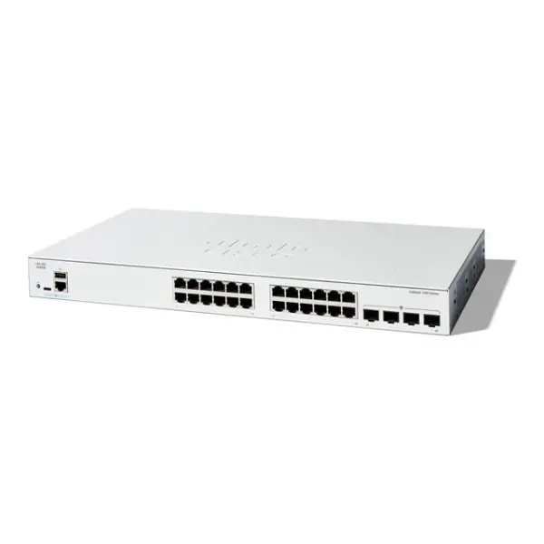 C1300-24T-4G | Cisco Catalyst 1300 - Switch - L2/L3 - Fully managed - 24 x 10/100/1000 + 4 x 10/100/1000/2500/5000/10000 SFP - rack-mountable