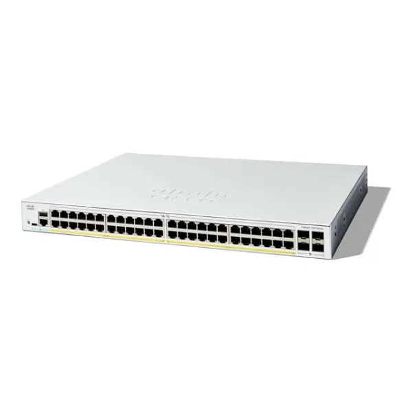 Cisco Catalyst 1300 - Switch - L2/L3 - Fully managed - 48 x 10/100/1000 (PoE+) + 4 x 10/100/1000/2500/5000/10000 SFP - rack-mountable