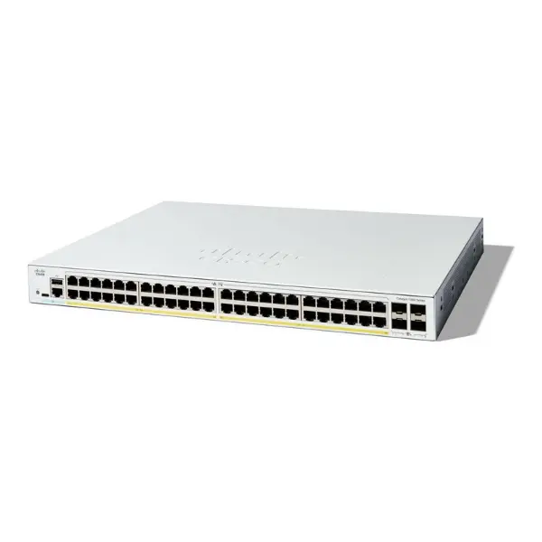 Cisco Catalyst 1300 - Switch - L2/L3 - Fully managed - 48 x 10/100/1000 (PoE+) + 4 x 10/100/1000/2500/5000/10000 SFP+ - rack-mountable