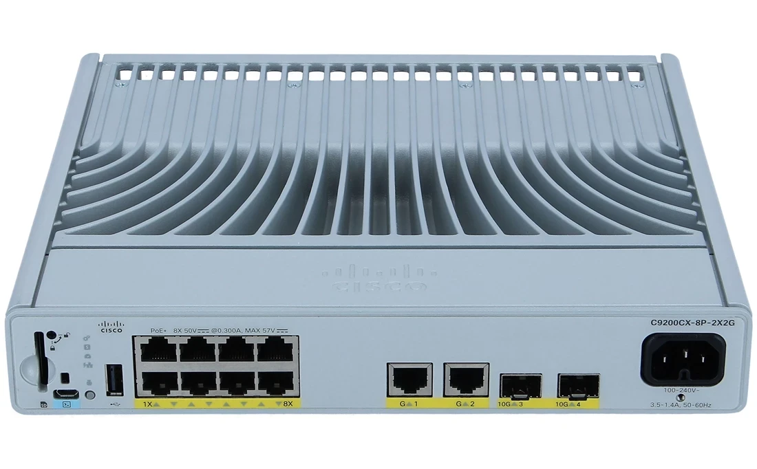C9200CX-8P-2X2G-E | Cisco Catalyst 9200CX Managed Switch, 8x 1G PoE+, 2x 10G SFP+ Uplinks, Network Essentials C9200CX-8P-2X2G-E | Cisco Catalyst 9200CX Managed Switch, 8x 1G PoE+, 2x 10G SFP+ Uplinks, Network Essentials