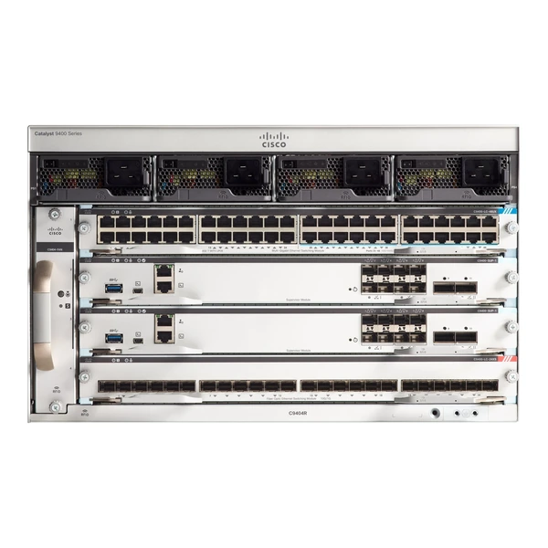 C9404R-48U-BNDL-A | Cisco C9404R-48U-BNDL-A Catalyst 9400 48-Port Gigabit UPOE Chassis Switch, Network Advantage