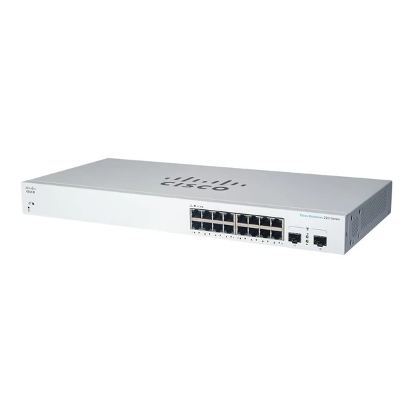 Cisco CBS220-16P-2G-NA Business 220 16-Port Gigabit PoE+ Switch, 2x1G Uplinks