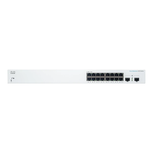 Cisco CBS220-16T-2G-NA Business 220 16-Port Gigabit Switch, 2x1G SFP Uplinks
