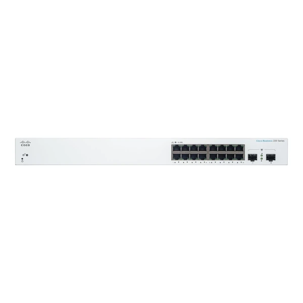 Cisco CBS220-16T-2G Business 220 16-Port Gigabit Switch, 2x1G Uplinks
