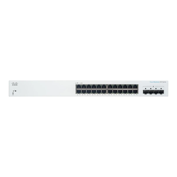 Cisco CBS220-24T-4G-UK Business 220 24-Port Gigabit Switch, 4x1G Uplinks