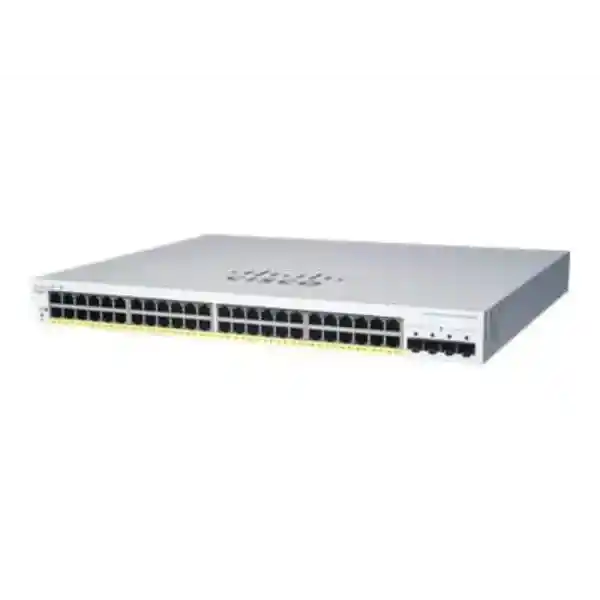 CBS220-48P-4G | Business 220 Series CBS220-48P-4G - Switch - smart - 48 x 10/100/1000 (PoE+) + 4 x Gigabit SFP (uplink) - rack-mountable - PoE+ (382 W)