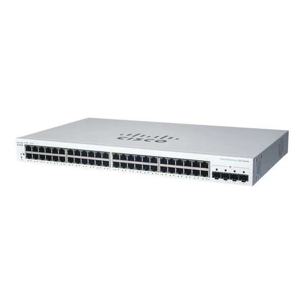 Cisco CBS220-48P-4X-NA Business 220 48-Port Gigabit PoE+ Switch, 4x10G Uplinks
