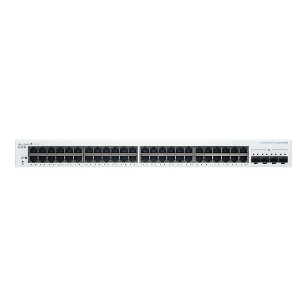 Cisco CBS220-48T-4X-UK Business 220 48-Port Gigabit Switch, 4x10G Uplinks