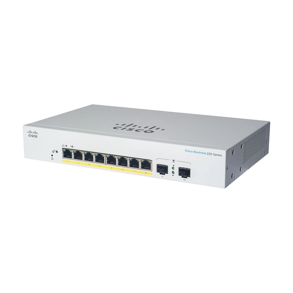 cbs220-8t-e-2g cisco cbs220-8t-e-2g business 220 8-port gigabit desktop switch, 2x1g sfp uplinks