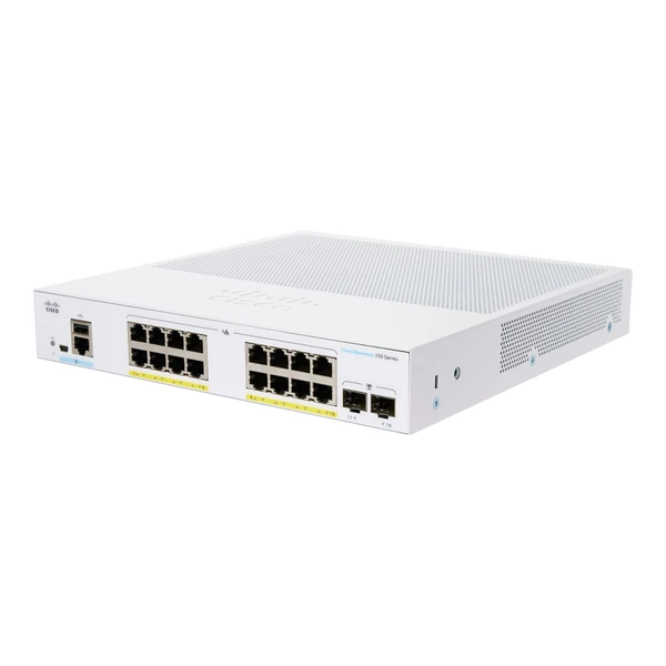 Cisco CBS250-16P-2G-EU Business 250 16-Port Gigabit PoE+ Desktop Switch, 2x1G SFP Uplinks