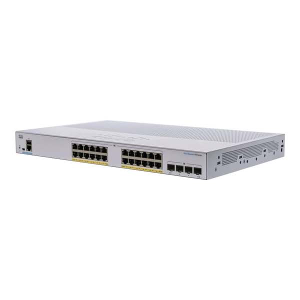 Cisco CBS250-24P-4X-UK Business 250 24-Port Gigabit PoE+ Switch, 4x10G Uplinks