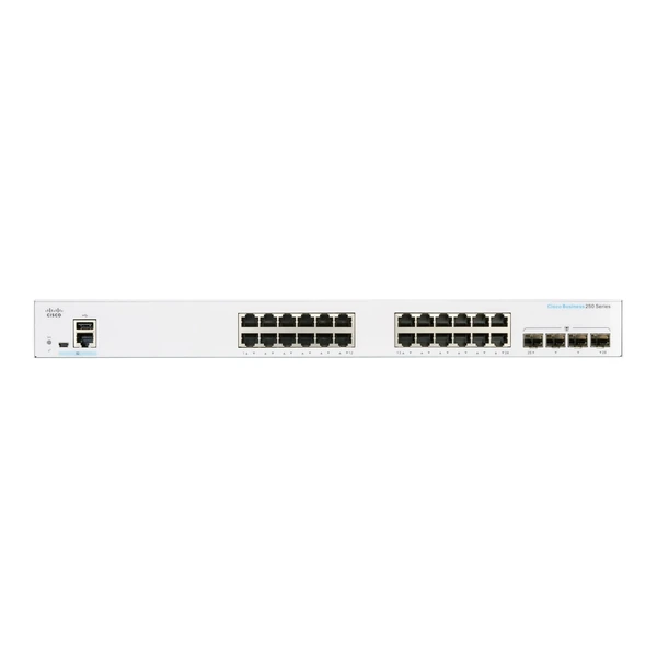 Cisco CBS250-24PP-4G-EU Business 250 24-Port Gigabit PoE+ Switch, 4x1G SFP Uplinks