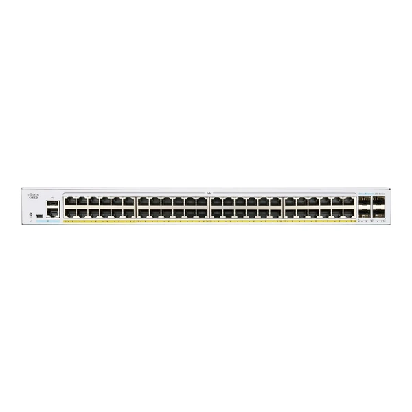 Cisco CBS250-48P-4G-UK Business 250 48-Port Gigabit PoE+ Switch, 4x1G SFP Uplinks