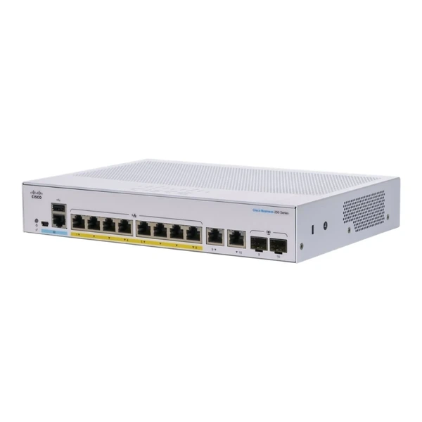 cbs250-8fp-e-2g-eu cisco cbs250-8fp-e-2g-eu business 250 8-port gigabit poe+ desktop switch, 2x1g combo uplinks