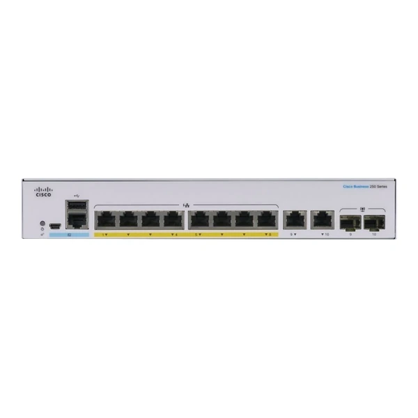 cbs250-8p-e-2g-eu cisco cbs250-8p-e-2g-eu business 250 8-port gigabit poe+ desktop switch, 2x1g combo uplinks