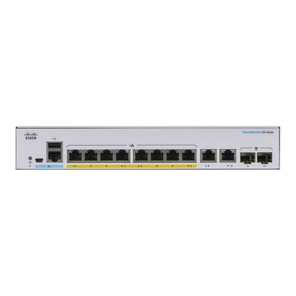 CBS250-8PP-E-2G-NA | Cisco CBS250-8PP-E-2G-NA Business 250 8-Port Gigabit PoE+ Desktop Switch, 2x1G Combo Uplinks CBS250-8PP-E-2G-NA | Cisco CBS250-8PP-E-2G-NA Business 250 8-Port Gigabit PoE+ Desktop Switch, 2x1G Combo Uplinks