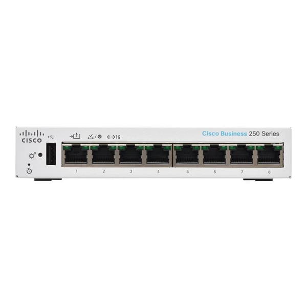 Cisco CBS250-8T-D-NA Business 250 8-Port Gigabit Desktop Switch