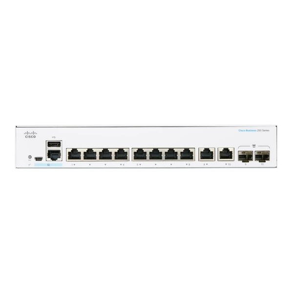 cbs250-8t-e-2g-na cisco cbs250-8t-e-2g-na business 250 8-port gigabit desktop switch, 2x1g combo uplinks