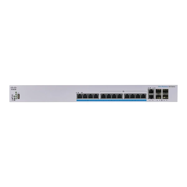 Cisco CBS350-12NP-4X-EU Business 350 12-Port Multigigabit PoE+ Switch, 4x10G Uplinks