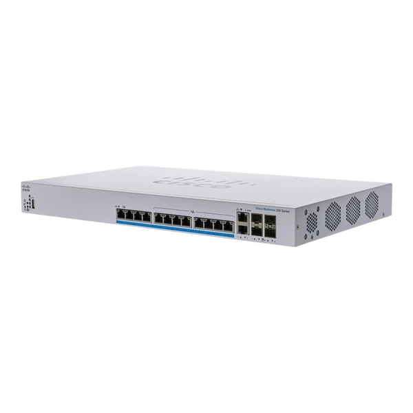 Cisco CBS350-12NP-4X-NA Business 350 12-Port Multigigabit PoE+ Switch, 4x10G Uplinks