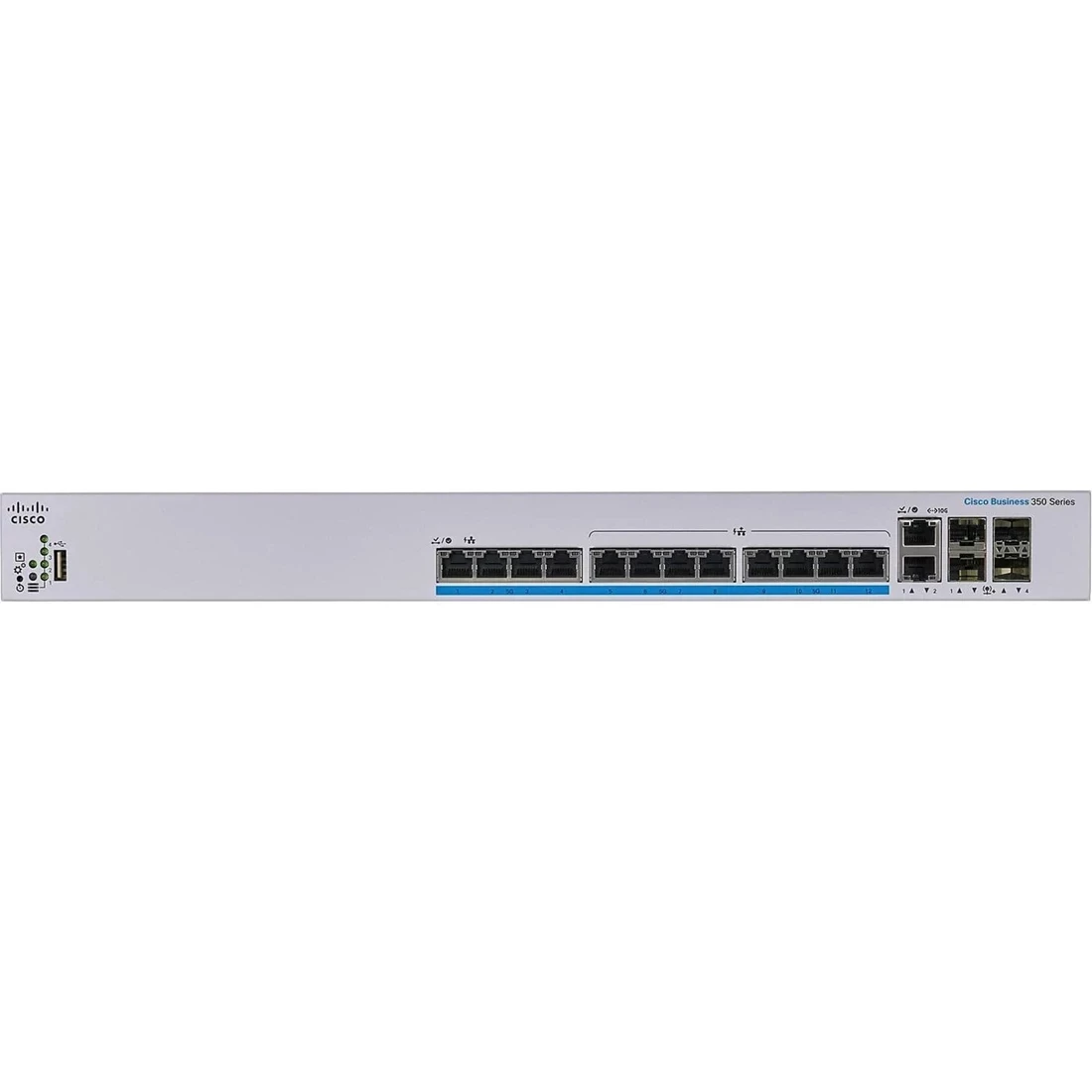 CBS350-12NP-4X | Cisco Business 350 Managed Switch, 12x 5G PoE+ Ports, 4x 10G RJ-45/SFP+ Uplinks, 375W PoE