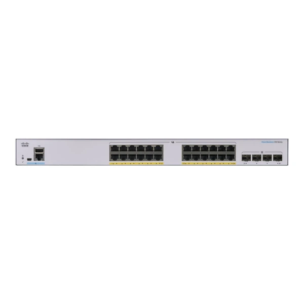 Cisco CBS350-24P-4G-UK Business 350 24-Port Gigabit PoE+ Switch, 4x1G SFP Uplinks