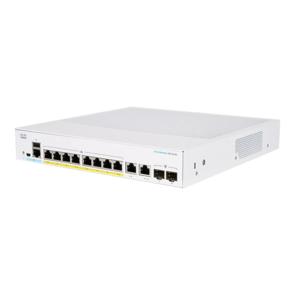 Cisco CBS350-8FP-2G-EU Business 350 8-Port Gigabit PoE+ Desktop Switch, 2x1G Combo Uplinks