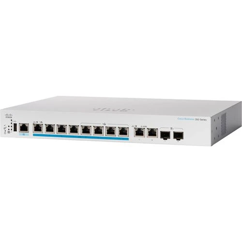 Cisco Business 350 Multigigabit PoE+ Managed Switch, 8x 2.5G PoE+, 2x 10G RJ-45/SFP+ Combo, 375W