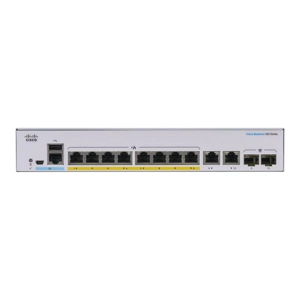 Cisco CBS350-8P-E-2G-NA Business 350 8-Port Gigabit PoE+ Desktop Switch, 2x1G Combo Uplinks