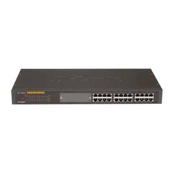 des-1024r d-link ports: 24 100m electrical ports, backplane bandwidth: 4.8g, packet forwarding rate: 3.6m, size: 440x140x44mm (iron case), standard rack type, power supply: ac 100-240v built-in power supply, non-network management switch