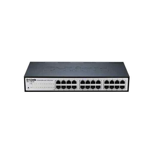 DES-1100-24 | D-Link 24 100M electrical ports; Smart switch, desktop type can be installed on the rack, support Web management