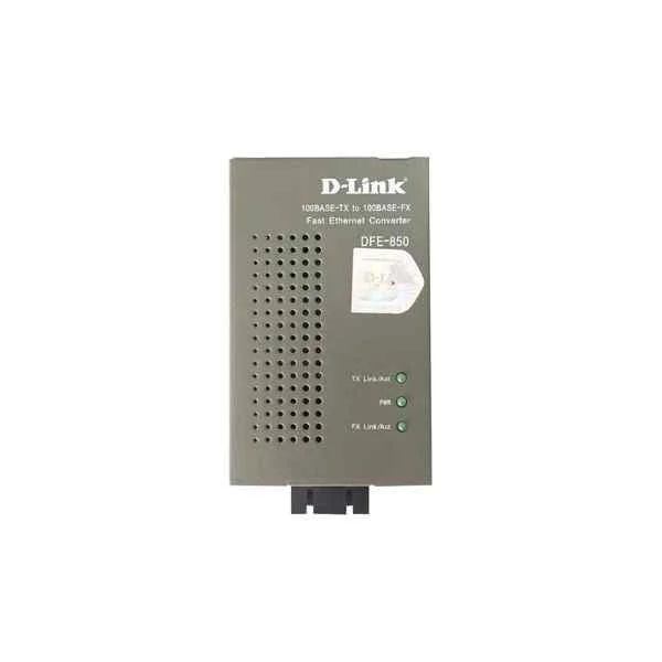 DFE-850 | D-Link 1 port 100Base-TX to 100Base-FX 100M Ethernet photoelectric converter, simple version, multi-mode, SC interface, maximum transmission 2km, wavelength 850nm