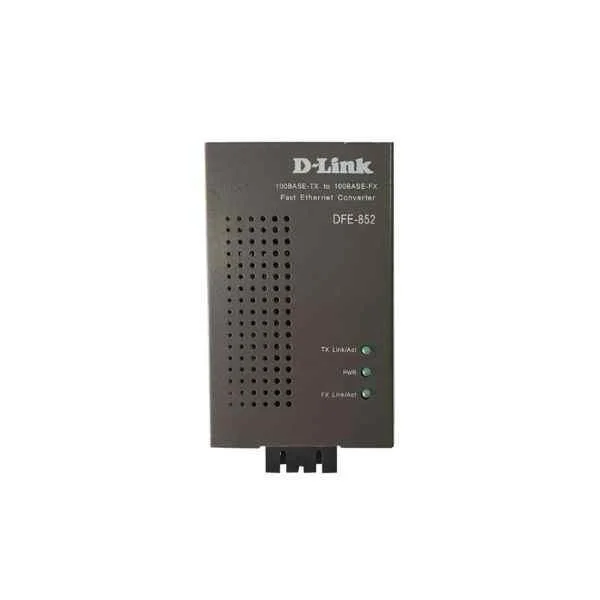 DFE-852 | D-Link 1 port 100Base-TX to 100Base-FX 100M Ethernet photoelectric converter, single-mode dual-fiber, SC interface, maximum transmission 15Km, wavelength 1310nm