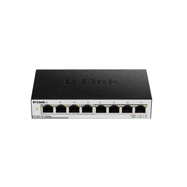 DGS-1100-08 | D-Link 8 Gigabit electrical ports, switching capacity: 68G, packet forwarding rate: 12M, intelligent network management switch, support Vlan, multicast, loop detection, port speed limit, Web management, iron shell, 145x82x28mm