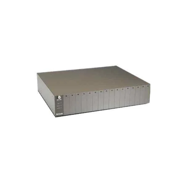 DMC-1100 | D-Link 2U rack-mounted optical fiber transceiver chassis (16 slots), single power supply, redundant power supply, no network management function, output power 7.5V, 1.5A