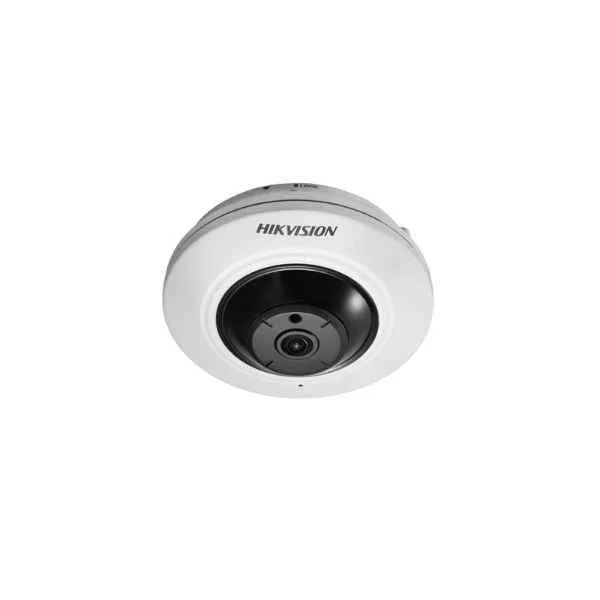 5MP@12.5fps, 180° panoramic view, EXIR, 20m IR, Indoor EXIR Fisheye, ICR, 0.01 Lux/F1.2, 12 VDC, Smart IR, ePTZ, DNR, OSD Menu, Built-in Mic