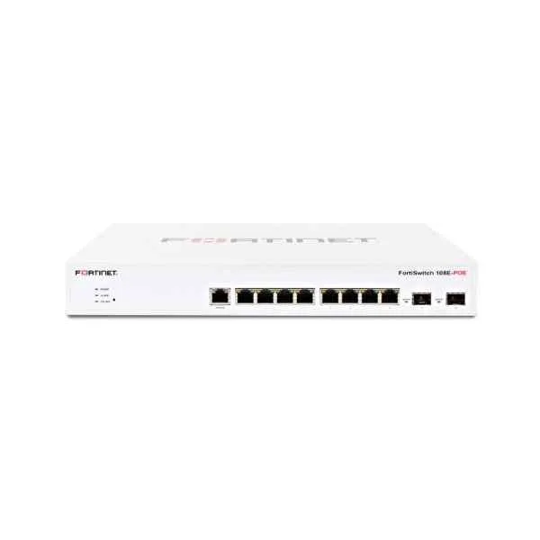 FS-108E-POE | Layer 2 FortiGate switch controller compatible PoE+ switch with 8 x GE RJ45 ports, 2 x GE SFP, Fanless with automatic Max 65W POE output limit FS-108E-POE | Layer 2 FortiGate switch controller compatible PoE+ switch with 8 x GE RJ45 ports, 2 x GE SFP, Fanless with automatic Max 65W POE output limit