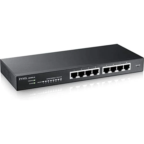 GS1915-8-GB0101F | Zyxel GS1915-8EP, 8-port GbE Smart hybrid mode Switch, standalone or NebulaFlex Cloud, desktop, fanless GS1915-8-GB0101F | Zyxel GS1915-8EP, 8-port GbE Smart hybrid mode Switch, standalone or NebulaFlex Cloud, desktop, fanless