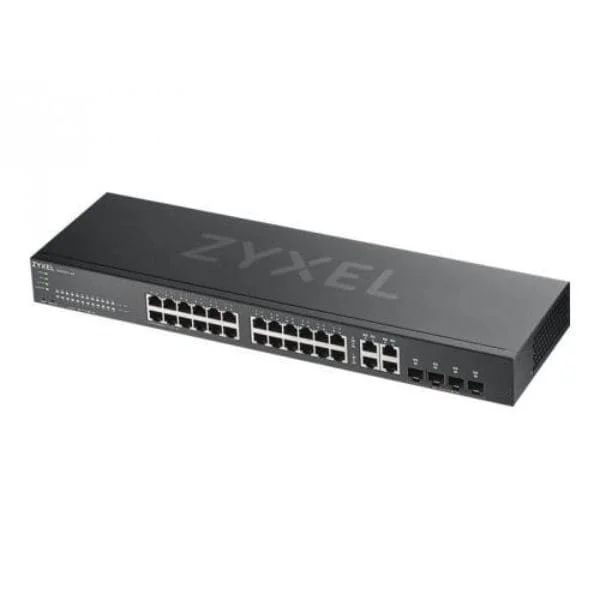 GS1920-24V2-GB0101F | GS1920-24v2, 28 Port Smart Managed Switch 24x Gigabit Copper and 4x Gigabit dual pers., hybrid mode, standalone or NebulaFlex Cloud GS1920-24V2-GB0101F | GS1920-24v2, 28 Port Smart Managed Switch 24x Gigabit Copper and 4x Gigabit dual pers., hybrid mode, standalone or NebulaFlex Cloud