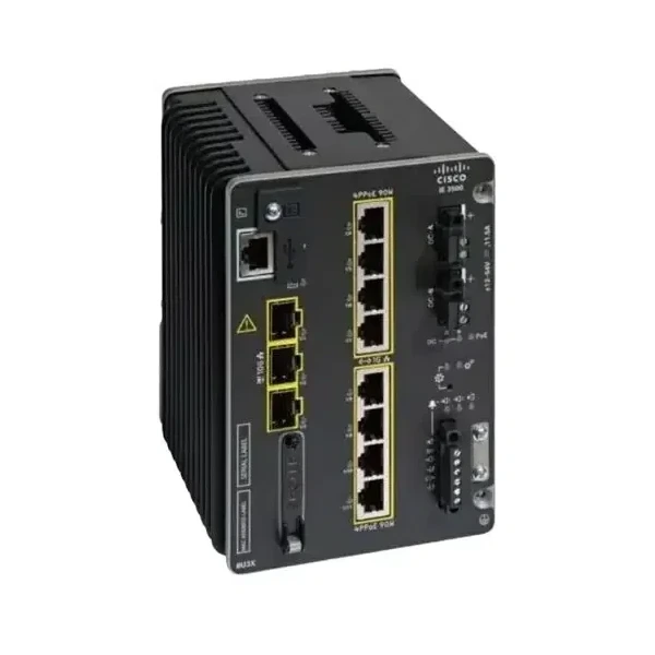 Cisco IE-3500-8T3X-A IE3500 Rugged 8-Port Gigabit DIN Rail Switch, 3x10G Uplinks, Network Advantage