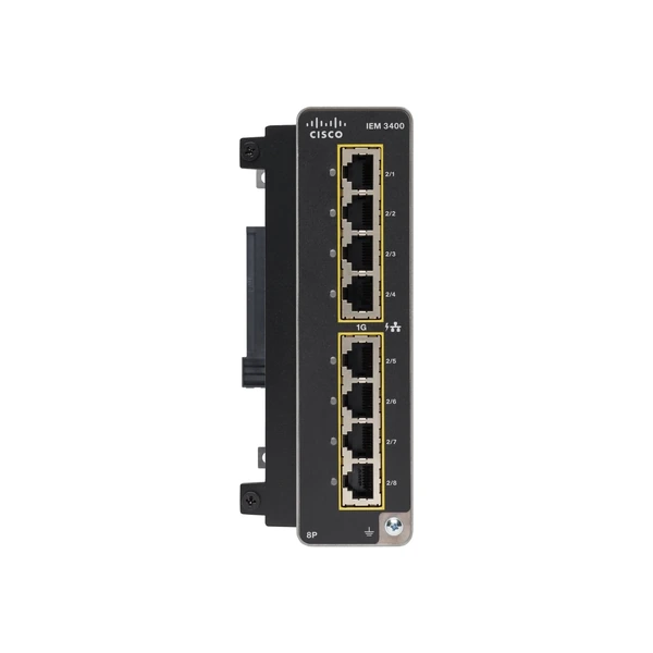 iem-3400-8p cisco iem-3400-8p catalyst ie3400 rugged 8-port gigabit poe+ expansion module