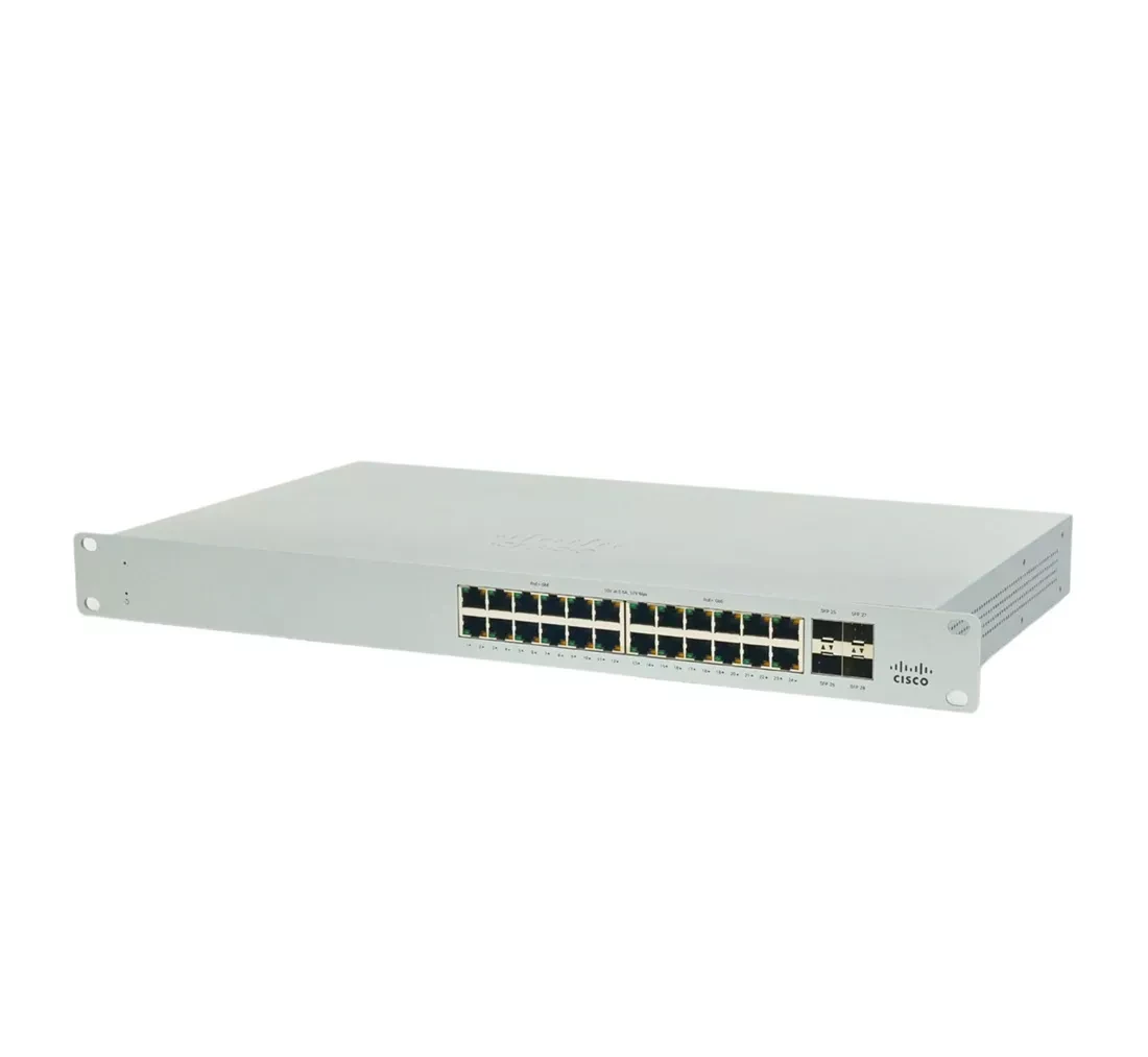 MS130-24P-HW | Cisco Meraki MS130 Cloud Managed PoE+ Switch, 24x 1G RJ-45, 4x 1G SFP, 370W PoE MS130-24P-HW | Cisco Meraki MS130 Cloud Managed PoE+ Switch, 24x 1G RJ-45, 4x 1G SFP, 370W PoE