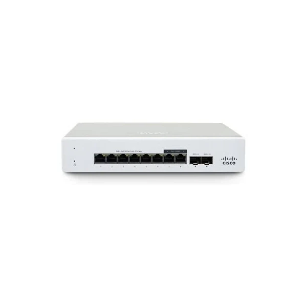 Cisco MS130-8X-HW MS130 8-Port Multigigabit PoE+ Desktop Switch, 2x10G Uplinks
