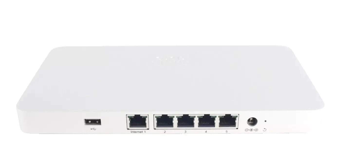 Cisco Meraki MX67 Security and SD-WAN Appliance, 700 Mbps Firewall, 2 WAN, 4 LAN, Desktop