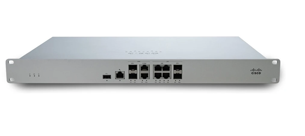 Cisco Meraki MX95 Security and SD-WAN Appliance, 3 Gbps Firewall, 4 WAN, 6 LAN, 1U
