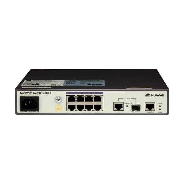 S2700-9TP-EI-AC | S2700-9TP-EI-AC Mainframe(8 Ethernet 10/100 ports, 1 dual-purpose 10/100/1000 or SFP, AC 110/220V) 