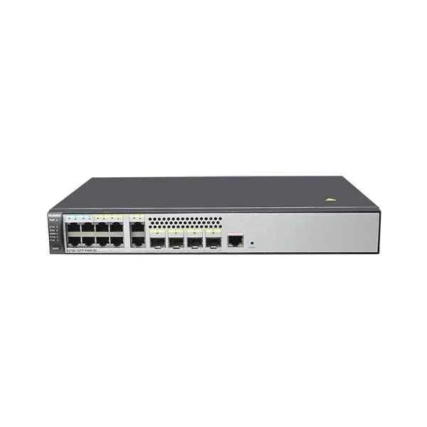 S2720-12TP-PWR-EI | Huawei S2720-EI switch, 4  Ethernet 10/100 Base-Tx ports, 4  Ethernet 10/100/1000 Base-T ports, 2  Gig SFP ports, 2 combo Gig ports,124W PoE AC 110/220V