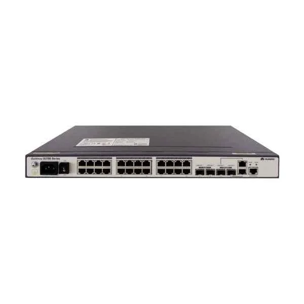 S3700-28TP-EI-AC | S3700-28TP-EI-AC Mainframe(24 Ethernet 10/100 ports, 2 Gig SFP and 2 dual-purpose 10/100/1000 or SFP, AC 110/220V)